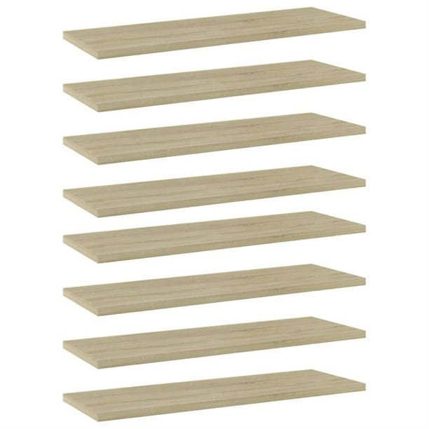 vidaXL 8x Bookshelf Boards Sonoma Oak Chipboard Extra Shelf Replacement Panel